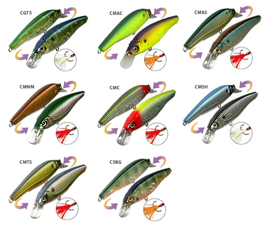  color SASHIMI MINNOW FW (F) (WITH FEATHER)
